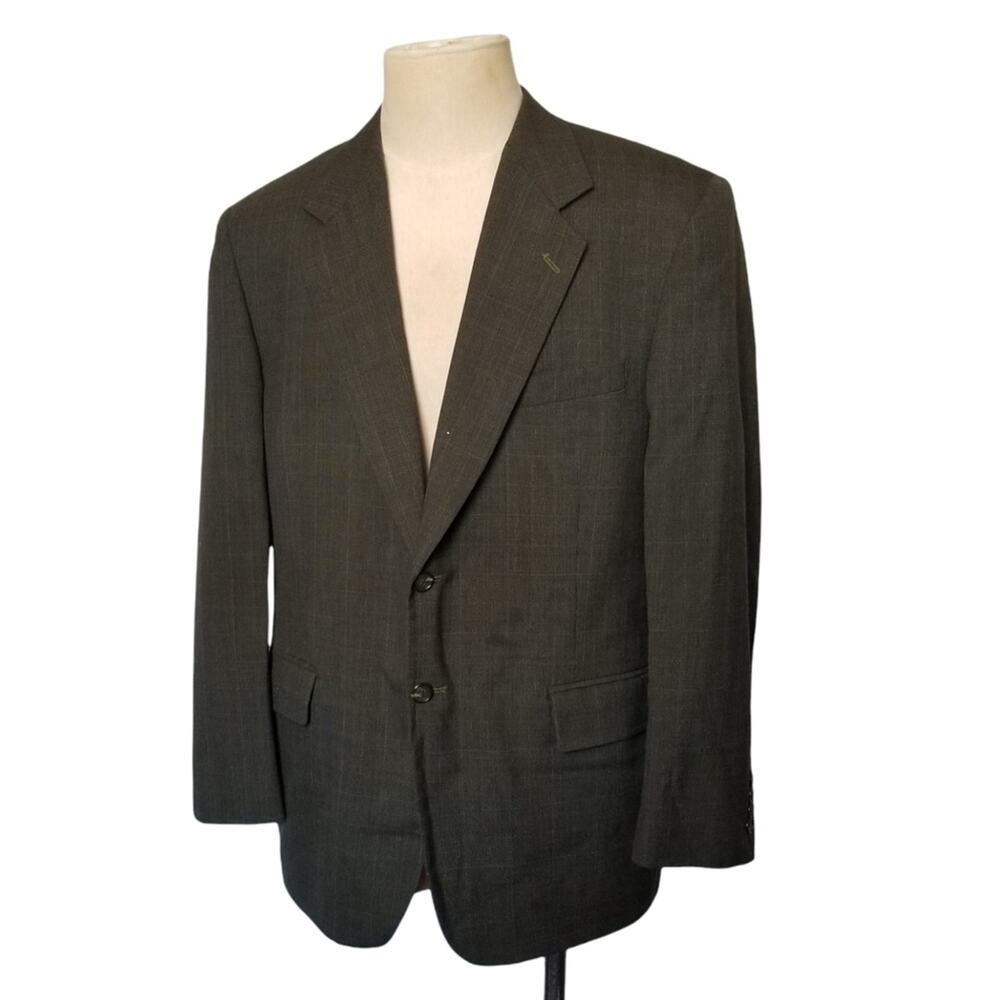 Marco Carelli 42R BROWN 100% Wool Two Button Single Breasted Sport Coat/Jacket